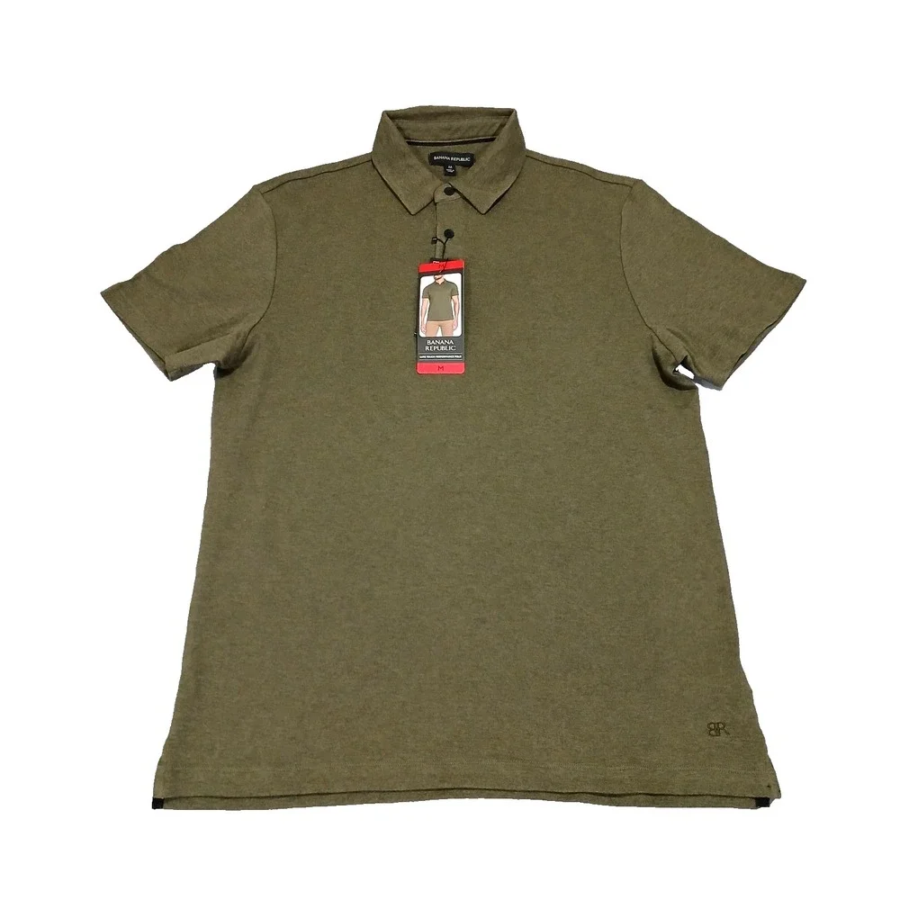 Banana Republic Men's‎ Luxe Touch Performance Polo Shirt, Green, Size M
